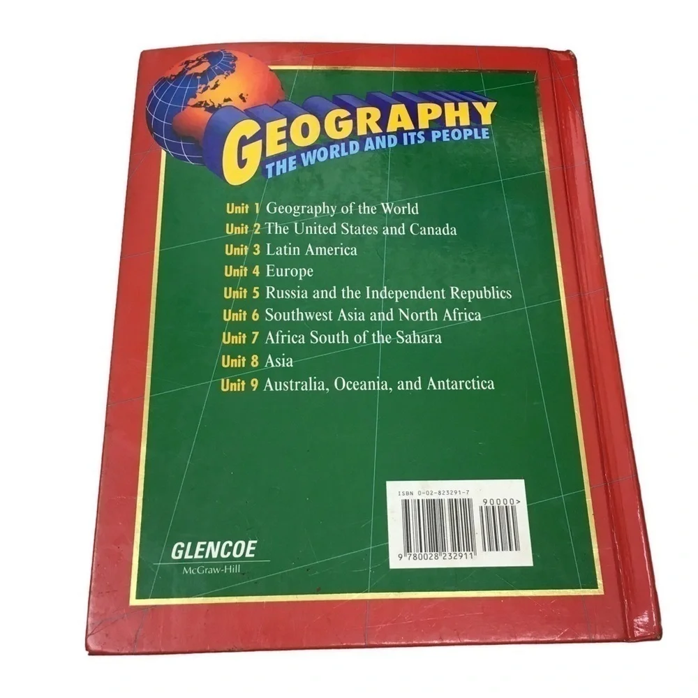 VINTAGE 1998 Geography Book The World and Its People National Geographic Society